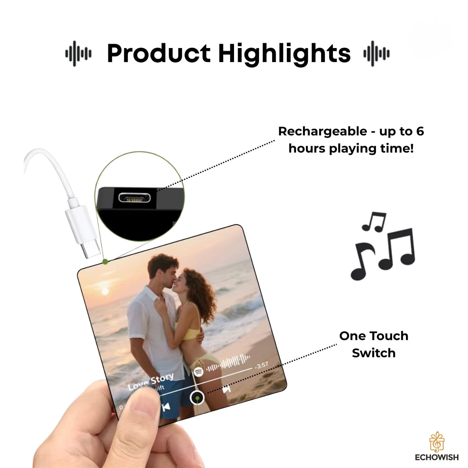 Recipient holding the Keepsake magnet